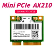 Laptop Mini PCIe AX210 WiFi 6E Wireless Network Card, Bluetooth 5.3