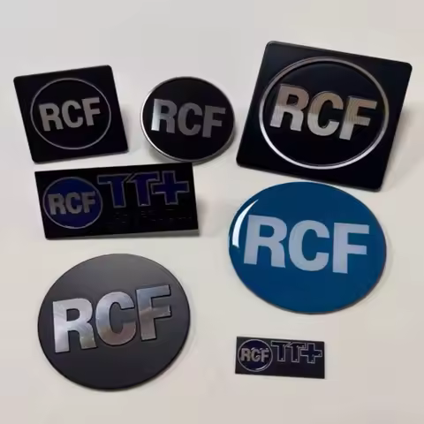 2/5/10/20pcs RCF Speakers High-Quality Emblem Logo 3D Metal Hi-Fi Car Audio Stereo Speaker Badge Car