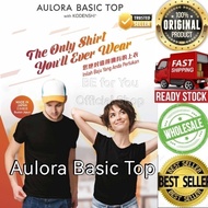 AULORa BASIC TOP unisex BLACK color with Kodenshi 100% BE Aulor@ Basic Top T-SHIRTS Baju Sihat
