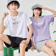 Xtep Unisex T-Shirt Summer Fashion Breathable New Print Couple Sports Half-Sleeved Top Xtep Sports