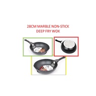 28CM MARBLE NON-STICK DEEP FRY WOK