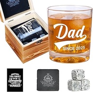 Ithmahco First Father's Day Gifts For New Dad, Daddy To Be Whiskey Set Gifts For Men, Best New Dad F