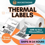 [SG Seller] Thermal Label A6 Airway bill Size Waterproof Strong Adhesive Standard Shipping Label Sticker Thermal Printer