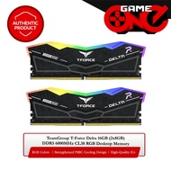 TeamGroup T-Force Delta 16GB (2x8GB) DDR5 6000MHz CL38 RGB Desktop Memory (FF3D516G6000HC38ADC01) DD