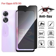 For Oppo A78 5G Anti Spy Privacy Tempered Glass Screen Protector Compatible For OppoA78 5G Full Cove