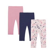 MC Set 3pcs Mothercare Girls Leggings Baby Pink Sea Navy Original Girls' Leggings LongTAG