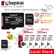 Kingston SD Card Canvas Select Plus Class 10 100MB/s 16GB/32GB/64GB/128GB/256GB/512GB/1TB Memory Car