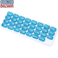 [BUBL] 31 Day AM PM Pill Organizer Monthly Travel Medicine Box 32 Compartments Plastic