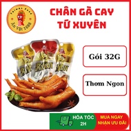 Sichuan Spicy Chicken Feet - Chinese Chicken Feet - Chinese Domestic Snack Chicken Feet - 32G Bag - 