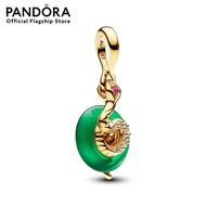 Pandora Snake 14k gold-plated dangle
