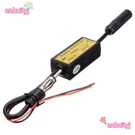 AHTY FM Converter, FM 76-90 Mhz Black Car FM Expander, Durable Plastic 12V Car Frequency Changer Con