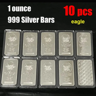 cod 10pcs 1 ounce Fine Silver Bullion Bars Silver Bars Collectible Gifts Replica Bars