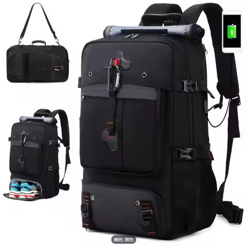 Travel backpack with USB Port for men boarding, Casual men's backpack for travel, Large capacity bac