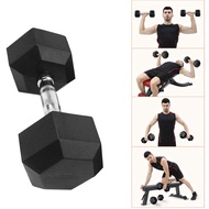 KL Ready stock Hexagon Dumbbell 20KG 1 Piece Hex Rubber Dumbbell with Metal Handles Home Sports Fitness Equipment