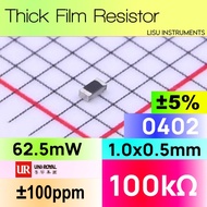 100k 0402 ±5% SMD Thick Resistor 100kΩ 0402WGJ0104TCE UNI-ROYAL
