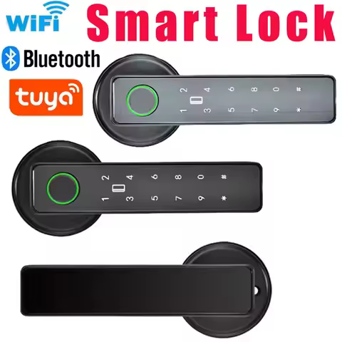 Tuya SmartLife APP WiFi Remote Control Smart Fingerprint Password RFID IC Card Lock Dead Bolt for In