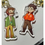Disco Elysium Keychain | Video Game Charm | Harry DuBis Charm | Kim Kitsuragi Keychain | Kim and Har