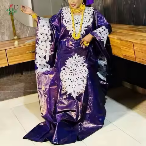 2026 African dresses for woman Kaftan Dress Embroidery Bazin Riche Traditional outfit for wedding Pa