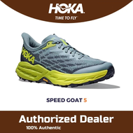 【100% Original】Hoka Speedgoat 5 Summer Mesh breathable Sports Running Shoes Green Grey 1123159-SBDCT