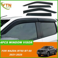 For Mazda Bt50 Bt-50 2021 2022 2023 2024 2025 Car Window Visor Sun Rain Guard Deflector Windshield C