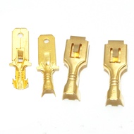 20/50Pcs 6.3 mm Automotive Crimp Terminal Male Spade Connector Brass Pins Splice Wire Terminals DJ61