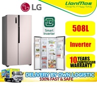 LG Inverter 508L Side-by-Side Fridge GC-B507PGAM Refridgerator GC-B507PQAM Peti Sejuk Freezer