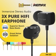 REMAX Earphone Bass Earphone Remax MDRM502 In Ear Earphone Original Earphone Wired Earphone With Mic