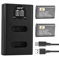 DSTE 2PCS NP-BX1 Battery + Dual USB Charger Compatible with Sony ZV-1 DSC-HX80 HX95 HX99 HX350 HX50