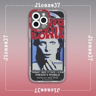 Jicase David Bowie Pop Star Vintage Retro Poster iphone and samsung xiaomi oppo square edge case