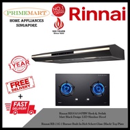 Rinnai RH-S3059-PBW LED Slimline Hood + Rinnai RB-72G 2 Burner Built-in Hob *BUNDLE DEAL - FREE DELIVER