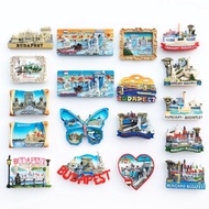Manufacturer Wholesale European Hungary Budapest Travel Souvenir Resin Painted Magnetic Refrigerator