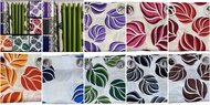 Big Leaf Design Ring Curtain Geena Fabric 7ft 6ft and 5ft Sold Per Piece