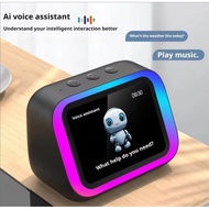 AI Smart Bluetooth 5.4 Speaker HD Touch Screen Display Electronic Album Alarm Clock Hi-fi Stereo Sou