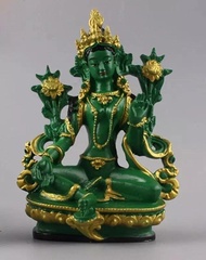 Feng Shui Tibet Tibetan Buddhism Statue Green Tara Buddha 13.5 cm