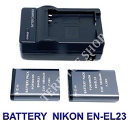 EN-EL23 \ ENEL23 แบตเตอรี่ \ แท่นชาร์จ \ แบตเตอรี่พร้อมแท่นชาร์จสำหรับกล้องนิคอน Battery \ Charger \