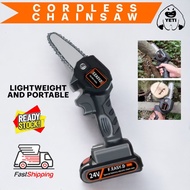 4-6 inch Cordless Chainsaw Wood Cutter Cordless Tree Branch Pruner 24V Mini Electric Gergaji Rantai