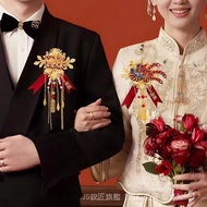 [High-End Dragon Phoenix Corsage] Wedding Corsage Famous Brand Wedding Dragon Phoenix Corsage Groom 