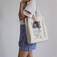 Original Waiting for Godot Men and Women's One-Shoulder Canvas Bag Cotton Artsy Fresh Casual DIY Tot