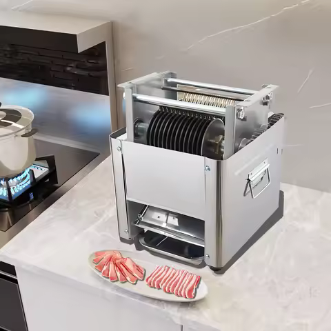 850W 110V Electric Meat Cutting Machine Commercial Meat Cutter Slicer 3.5 mm Blade Space