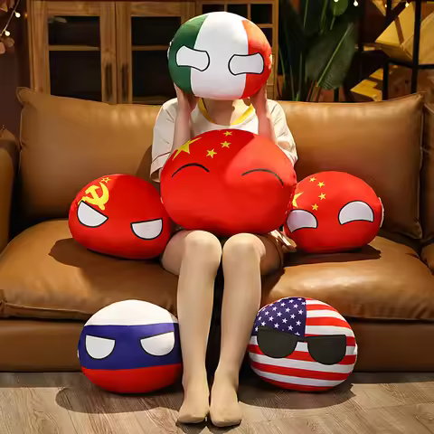 30cm Countryball Plush Toys Kawaii Stuffed Pillow Polandball European Union East Germany Canada Ital