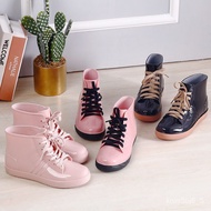 KY-# Children's Rain Shoes Jelly Rain Boots Rain Boots Antiskid Shoe Woolen Cotton Female Adult Fashion Student Korean S