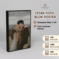 RAFFLESIA - Photo Printing Package Photo +/ Frame 3 CM Poster Block Frame - Size 10R/10RS/16R - Qual