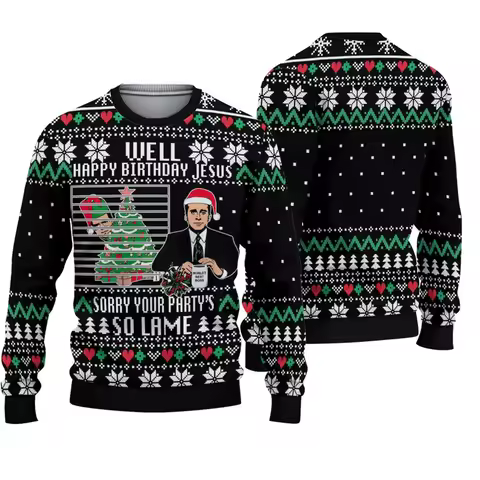 Fashion Spoof Ugly Christmas Sweater For Man Clothes Hip Hop Women Kids Men Sweatshirts Casual Pullo