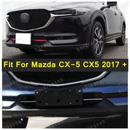 Car Front Bumper Lower Grille Grill Molding Cover Trim Fit For Mazda CX-5 CX5 2017 - 2023 Red / Shin
