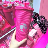 MINISO Barbie Collection Studded Tumbler with Straw 700ml