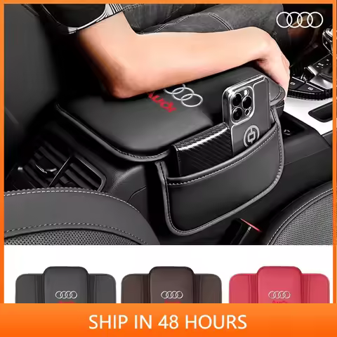 Car Armrest Pad Center Console Arm Rest Box Cover Protective Mat For Audi A1 A2 A3 A4 A5 A6 A7 A8 Q1