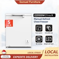 DF  5 Cu.ft Chest Freezer CCF05DW Direct Cool, 4D Cooling Refrigerator Energy Saving Manual Defrost 