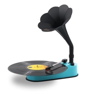 Portable Battery Powered Vinyl Records Player Turntable with Horn Speaker for 33/45 RPM LP Playing