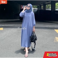 Abaya shopee haul 2024 Aluna Dress - Premium Crincle Dress - Abaya Dress - Busui Dress