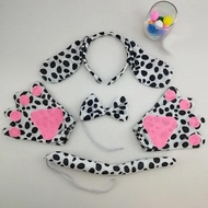 Adults Kids Animal Dalmatian Dog Headband Bow Tie Tail Paw Gift For Birthday Party  Cosplay Costume 
